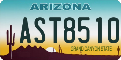 AZ license plate AST8510
