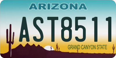 AZ license plate AST8511