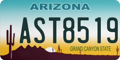 AZ license plate AST8519