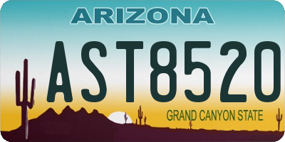 AZ license plate AST8520