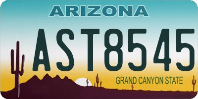 AZ license plate AST8545
