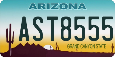 AZ license plate AST8555