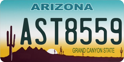 AZ license plate AST8559