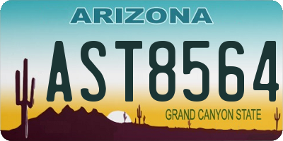 AZ license plate AST8564