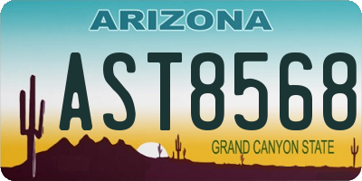 AZ license plate AST8568