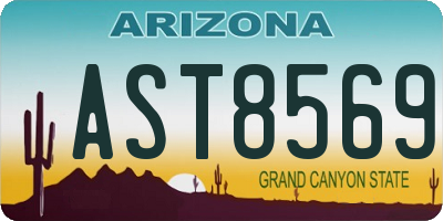 AZ license plate AST8569