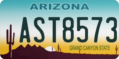 AZ license plate AST8573