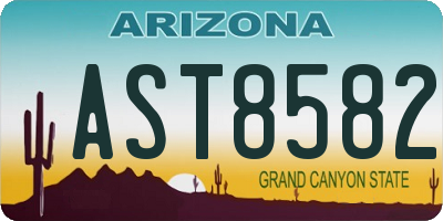 AZ license plate AST8582