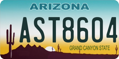 AZ license plate AST8604