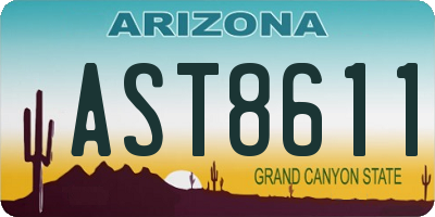 AZ license plate AST8611