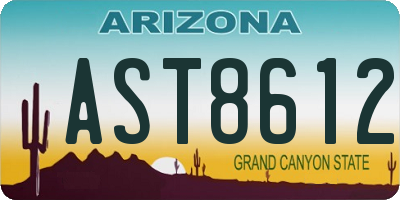 AZ license plate AST8612