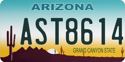 AZ license plate AST8614