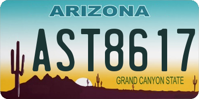 AZ license plate AST8617