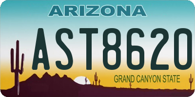 AZ license plate AST8620