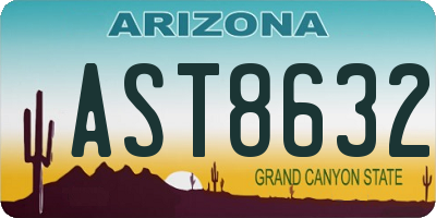 AZ license plate AST8632