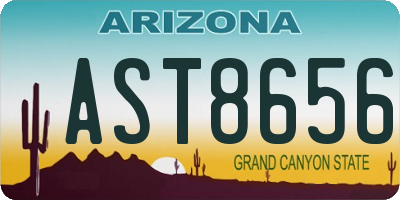 AZ license plate AST8656