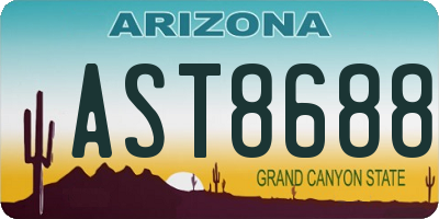 AZ license plate AST8688