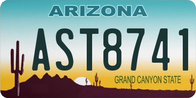 AZ license plate AST8741