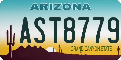 AZ license plate AST8779