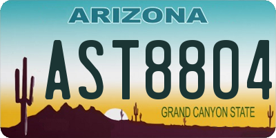 AZ license plate AST8804