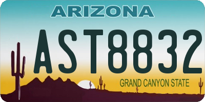 AZ license plate AST8832