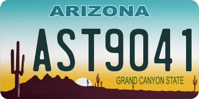 AZ license plate AST9041