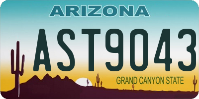 AZ license plate AST9043
