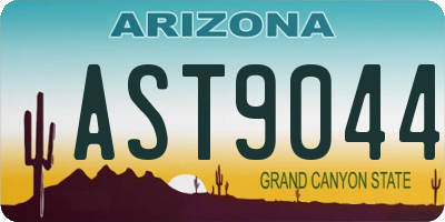 AZ license plate AST9044