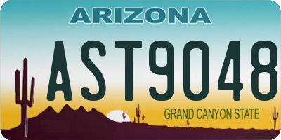 AZ license plate AST9048