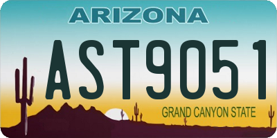 AZ license plate AST9051