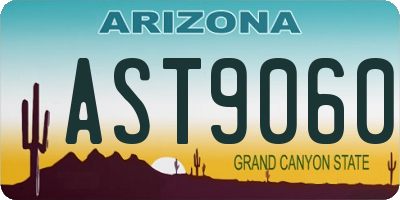AZ license plate AST9060