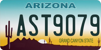 AZ license plate AST9079