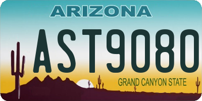 AZ license plate AST9080