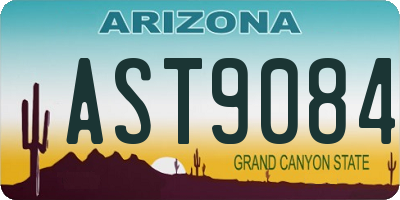 AZ license plate AST9084