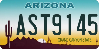 AZ license plate AST9145