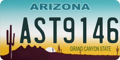 AZ license plate AST9146