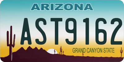 AZ license plate AST9162