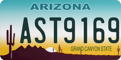 AZ license plate AST9169