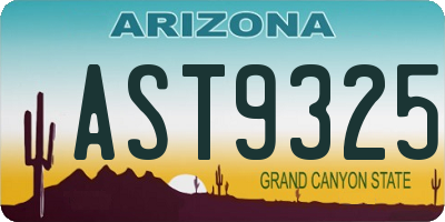 AZ license plate AST9325