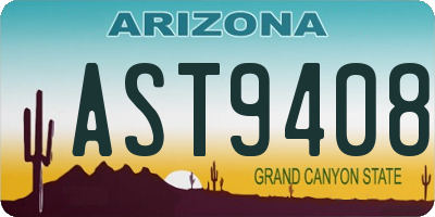 AZ license plate AST9408