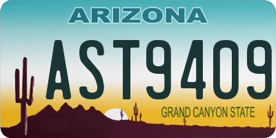 AZ license plate AST9409