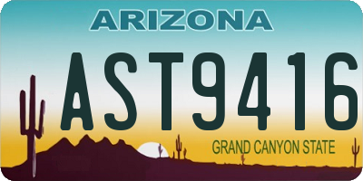 AZ license plate AST9416