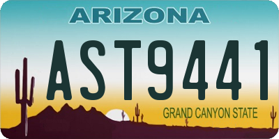 AZ license plate AST9441