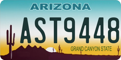 AZ license plate AST9448