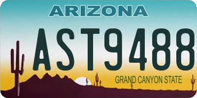 AZ license plate AST9488