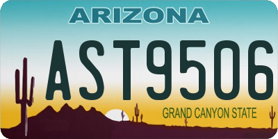 AZ license plate AST9506
