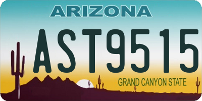 AZ license plate AST9515