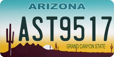 AZ license plate AST9517