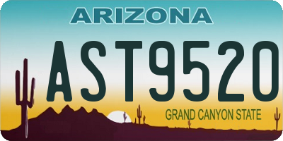 AZ license plate AST9520