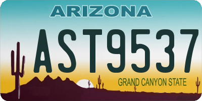 AZ license plate AST9537
